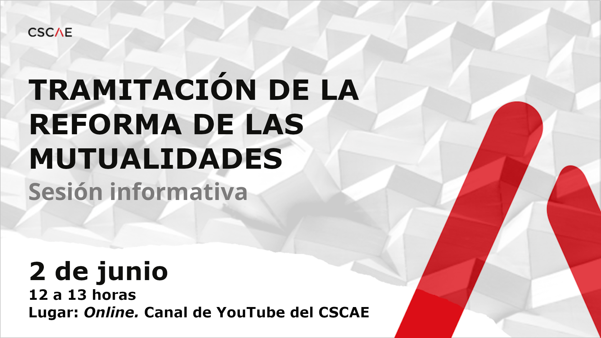 SESIÓN INFORMATIVA. TRAMITACIÓN DE LA REFORMA DE LAS MUTUALIDADES